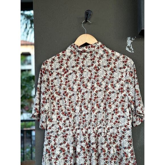 NWT Jessica Robertson Women’s 2XL Preppy Prairie Floral White Casual Shirt Dress - Picture 11 of 13